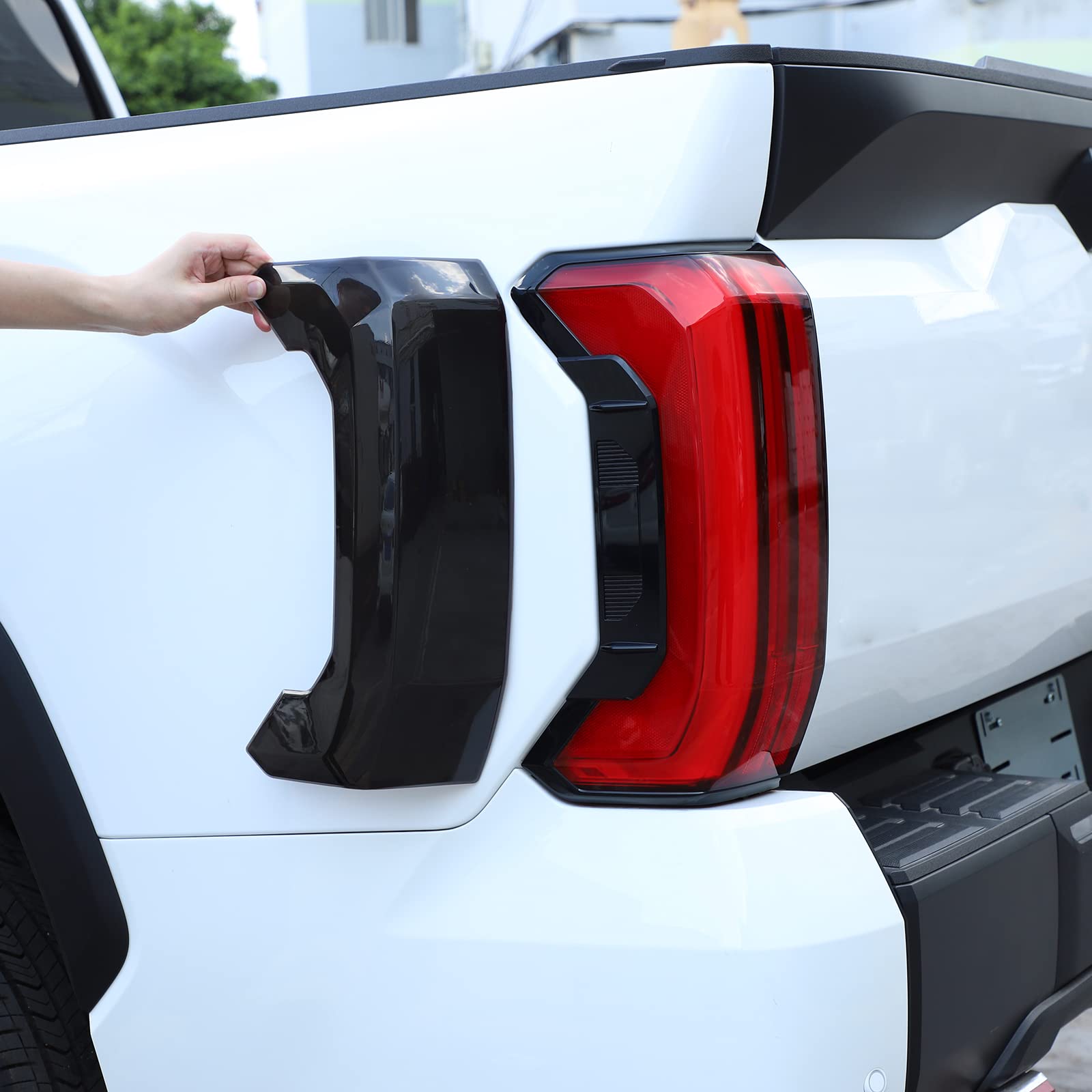 LLKUANG front view of smoke black tail cover showing sleek styling benefit