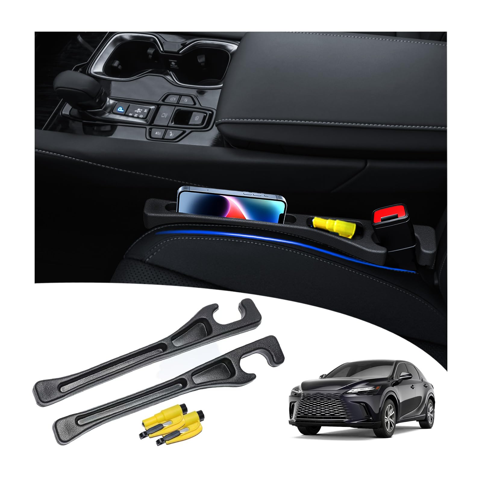 LLXGAB front view installed in Lexus RX350 preventing drops