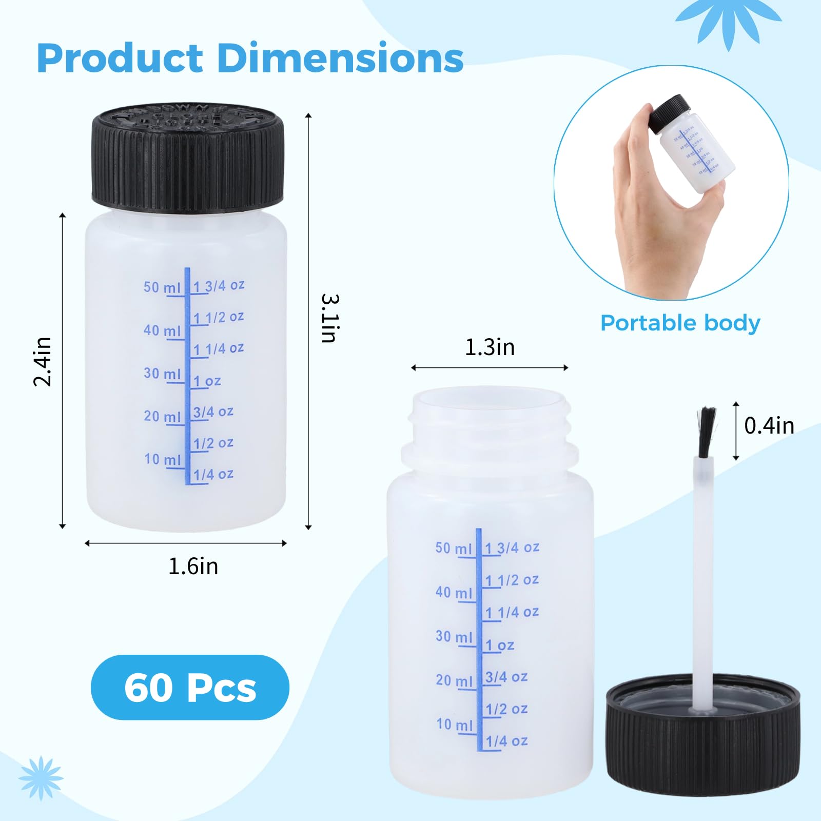 Lnrueg clear graduation markings for accurate measuring and mixing