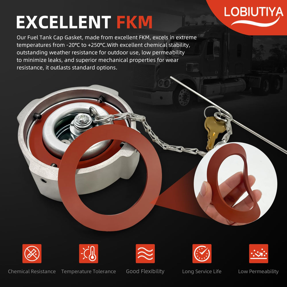 LOBIUTIYA installed on Freightliner filler neck showing correct 3 inch fit