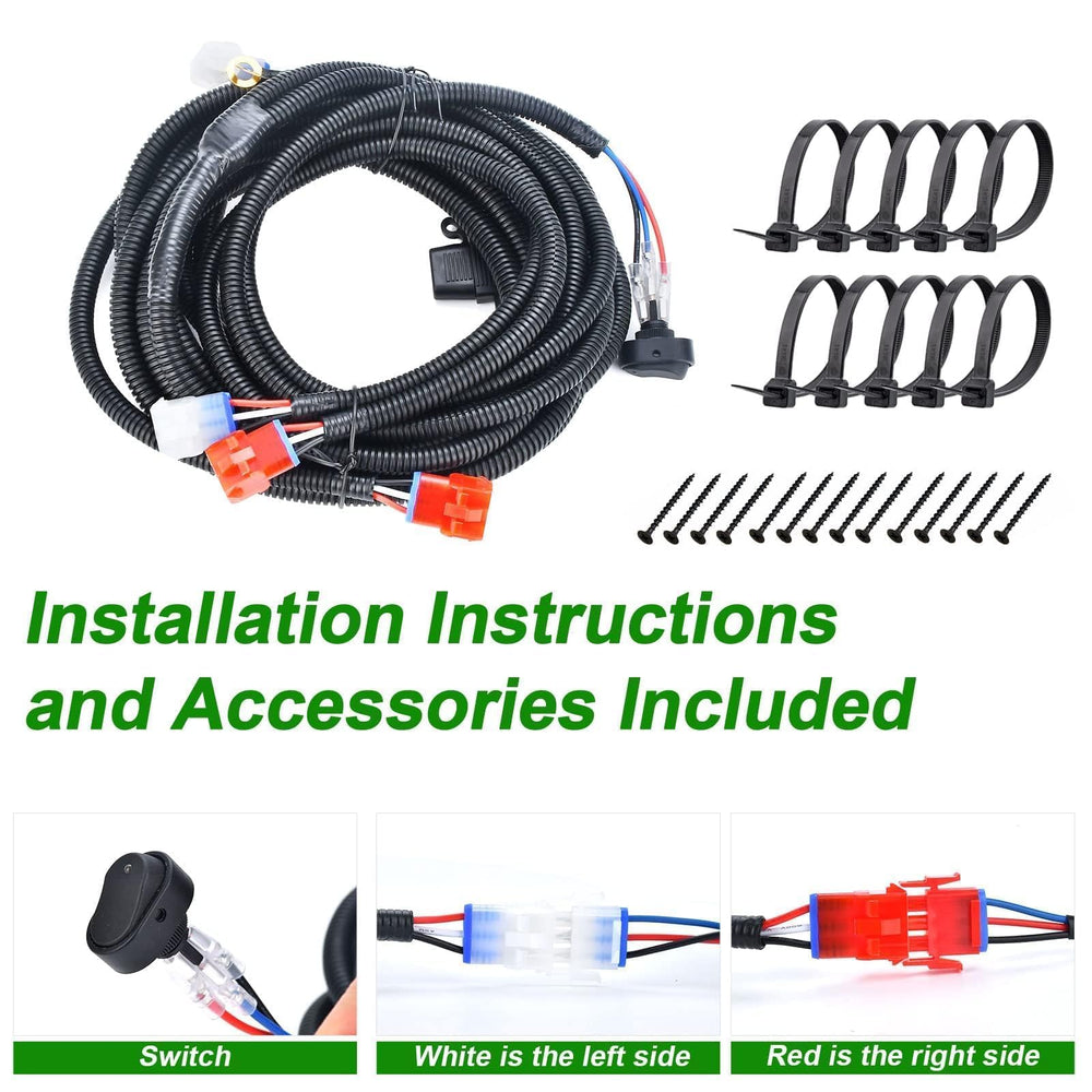Lochnchn kit parts beside a hand showing size and easy handling for install