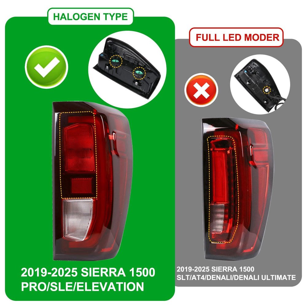 Lochnchn tail light installed on GMC Sierra demonstrating correct fitment