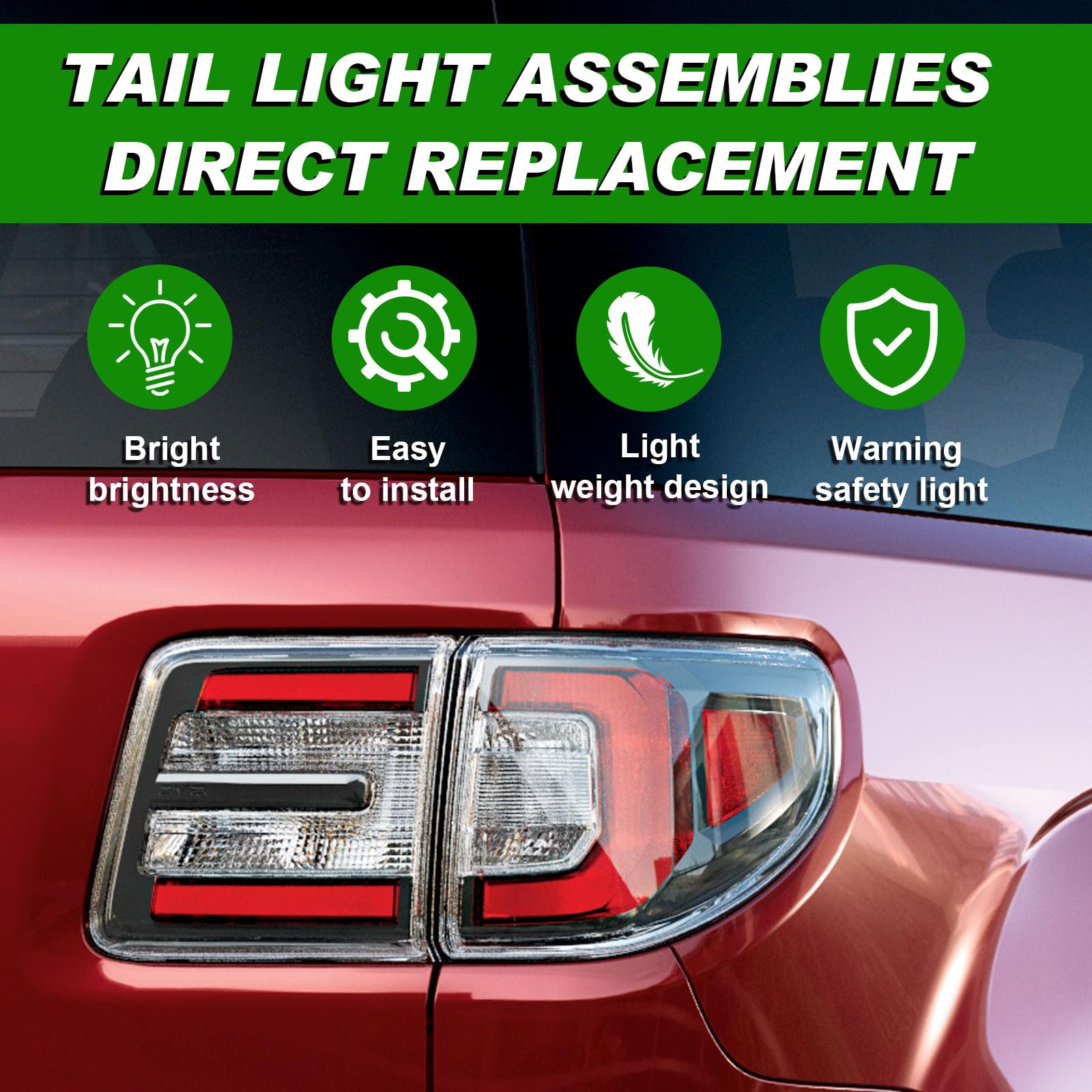 Lochnchn taillight packaged with label highlighting part number and secure shipping