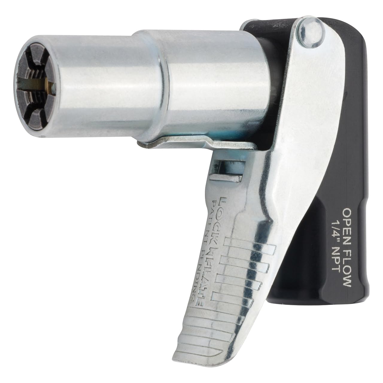 LockNFlate next to ruler showing compact right-angle size for tight spaces