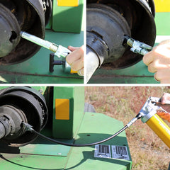 LockNLube close-up of 3.5-inch extension reaching recessed fittings for access