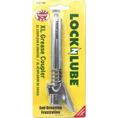 LockNLube front view showing durable locking coupler and robust construction