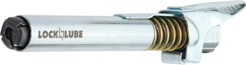 LockNLube thumb lever release detail enabling safe and quick detachment