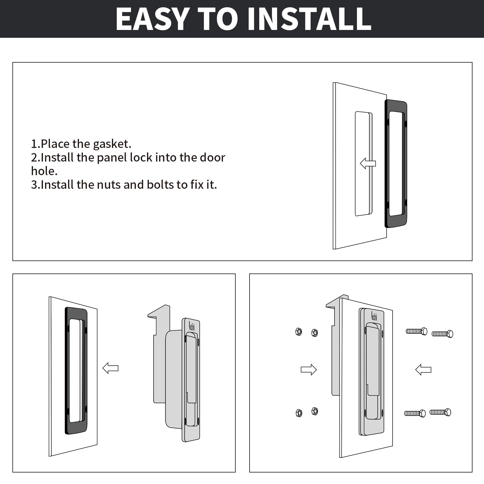 Loclink lock on RV cargo door highlighting durable outdoor use