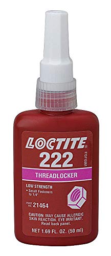 Loctite 21464 bottle front view showing purple liquid and clear label benefit of easy identification