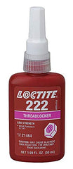 Loctite 21464 bottle front view showing purple liquid and clear label benefit of easy identification