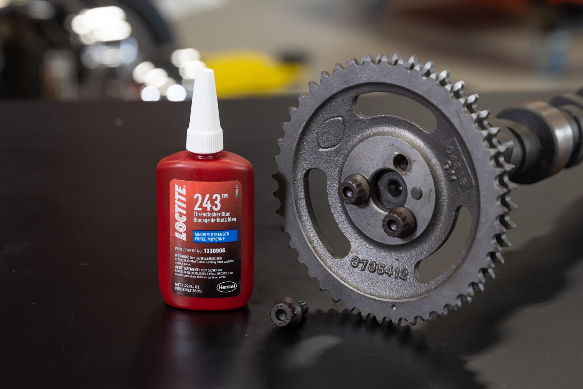 Loctite 243 label with specs and usage guidance for installers