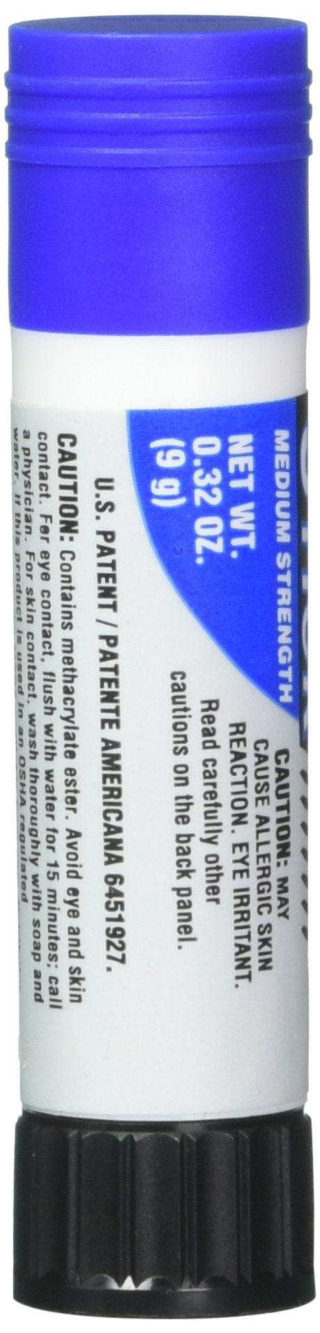 Loctite applicator tip close-up showing waxy stick for precise application
