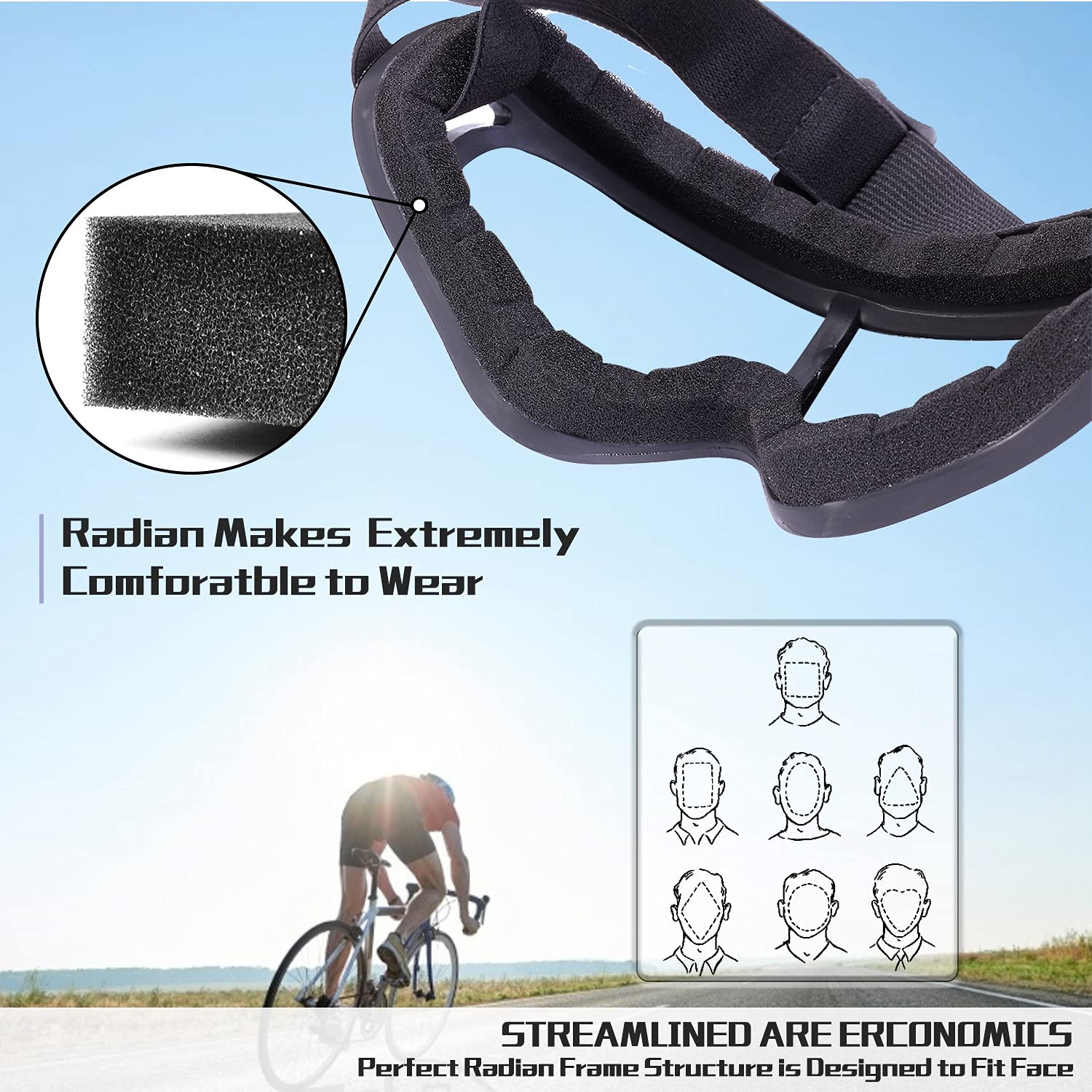 LOEO goggles in off-road riding scene showing eye protection benefit