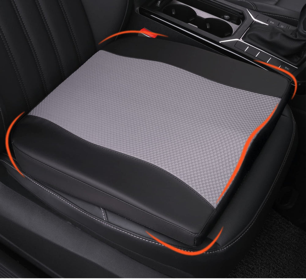 Lofty Aim front view car seat cushion showing ergonomic shape and improved comfort