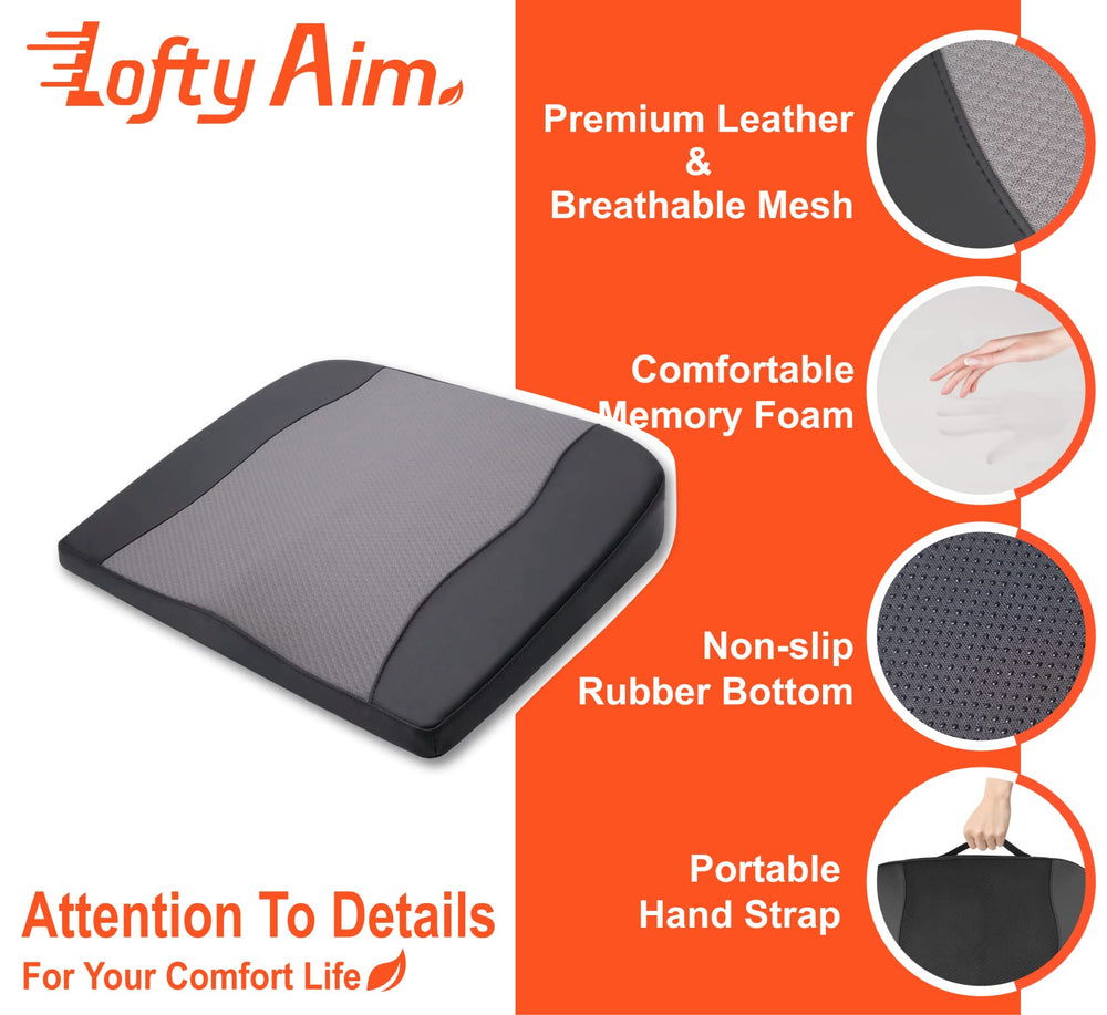 Lofty Aim hybrid leather and mesh cover showing breathable, easy-clean finish
