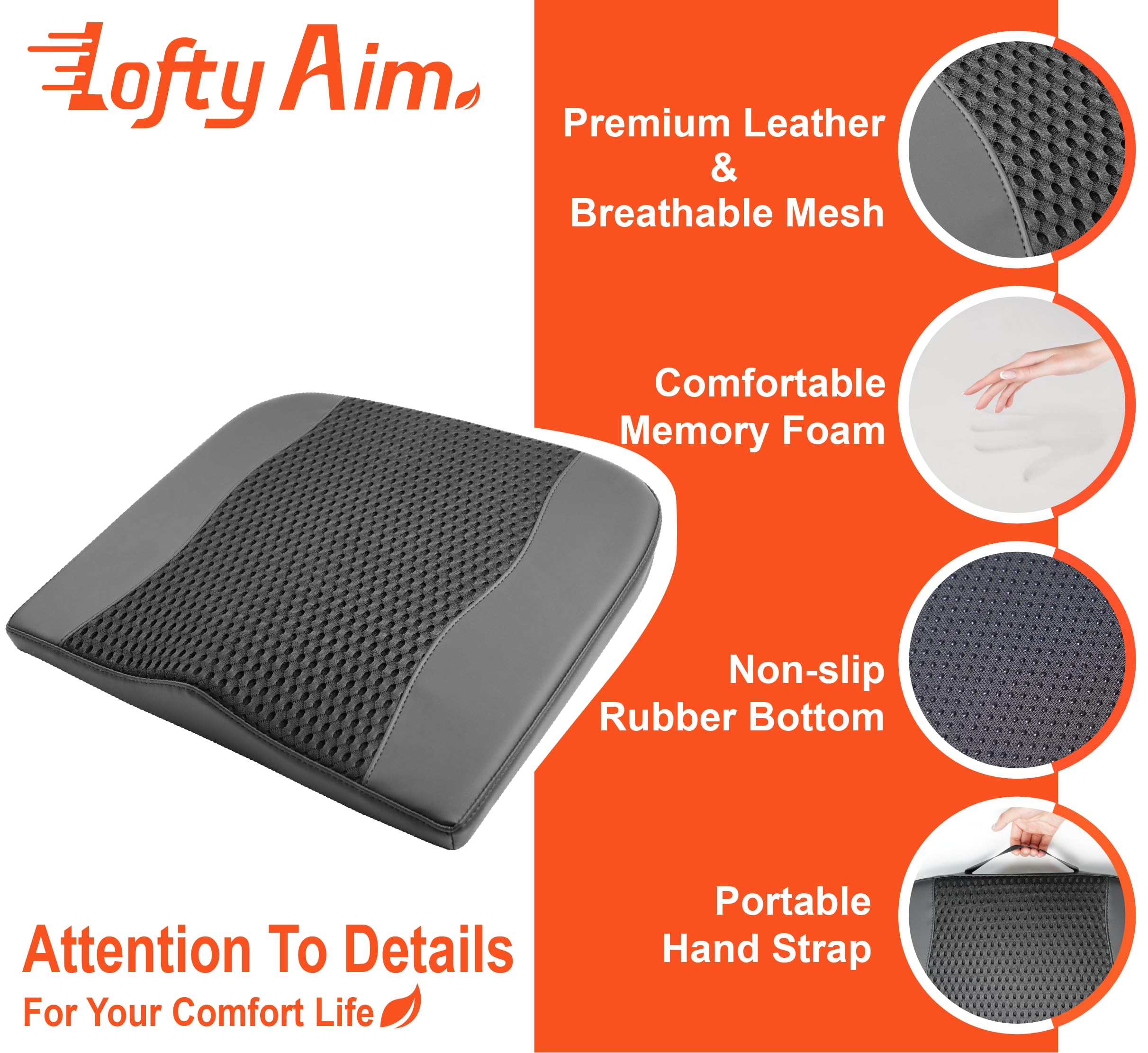 Lofty Aim hybrid leather and mesh cover offering style and breathability