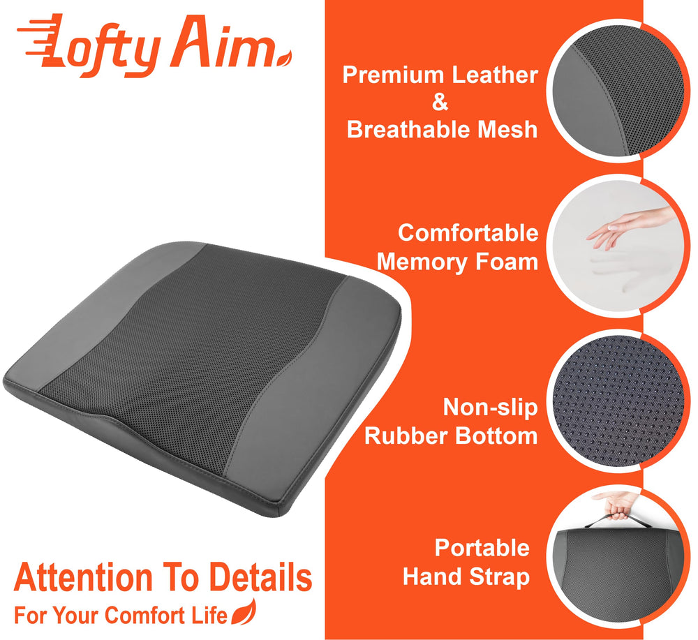 Lofty Aim hybrid leather and mesh cover texture for easy cleaning and airflow