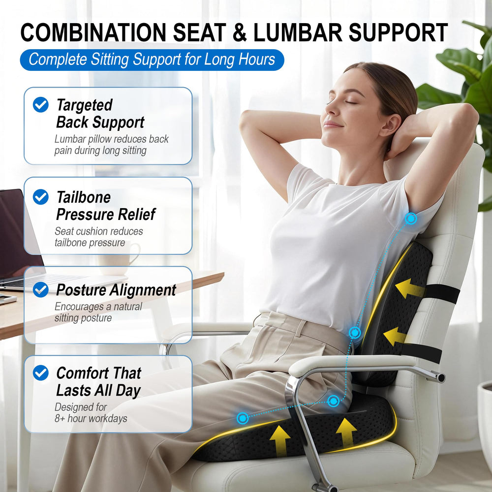 Lofty Aim contoured lumbar pillow detail highlighting ergonomic fit