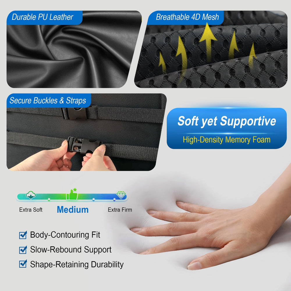 Lofty Aim PU leather texture close-up for easy wipe-clean benefit