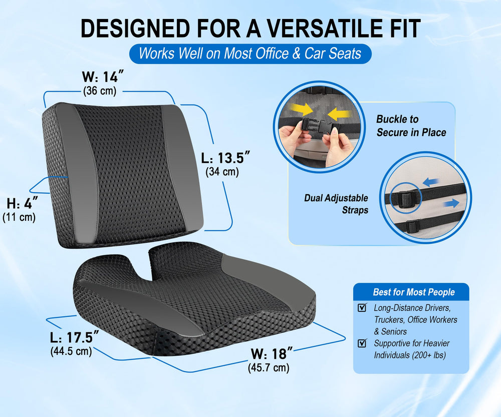 Lofty Aim close-up memory foam seat cushion illustrating firm support