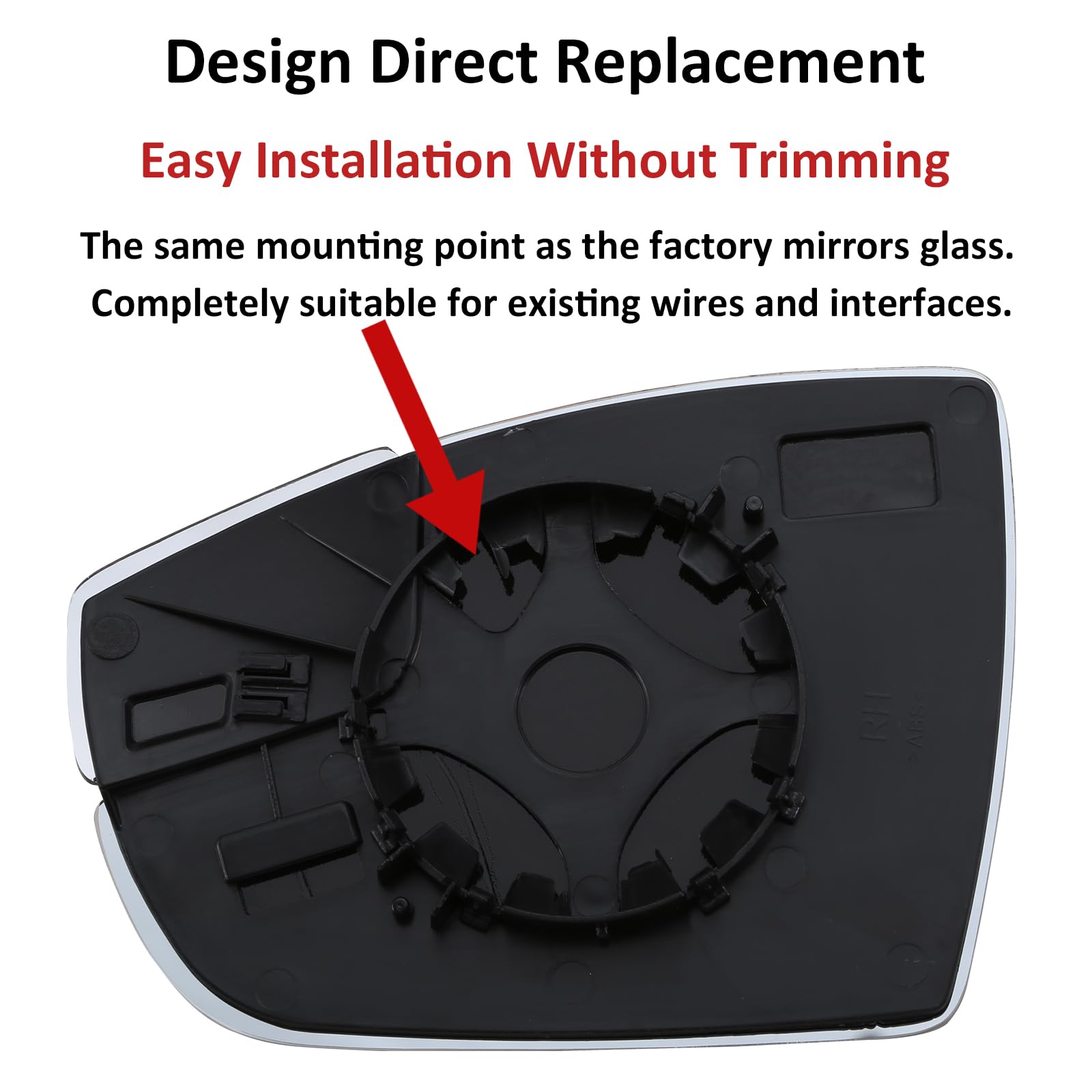 LOIYLLEN rear ABS backing and mounting tabs ready for secure attachment