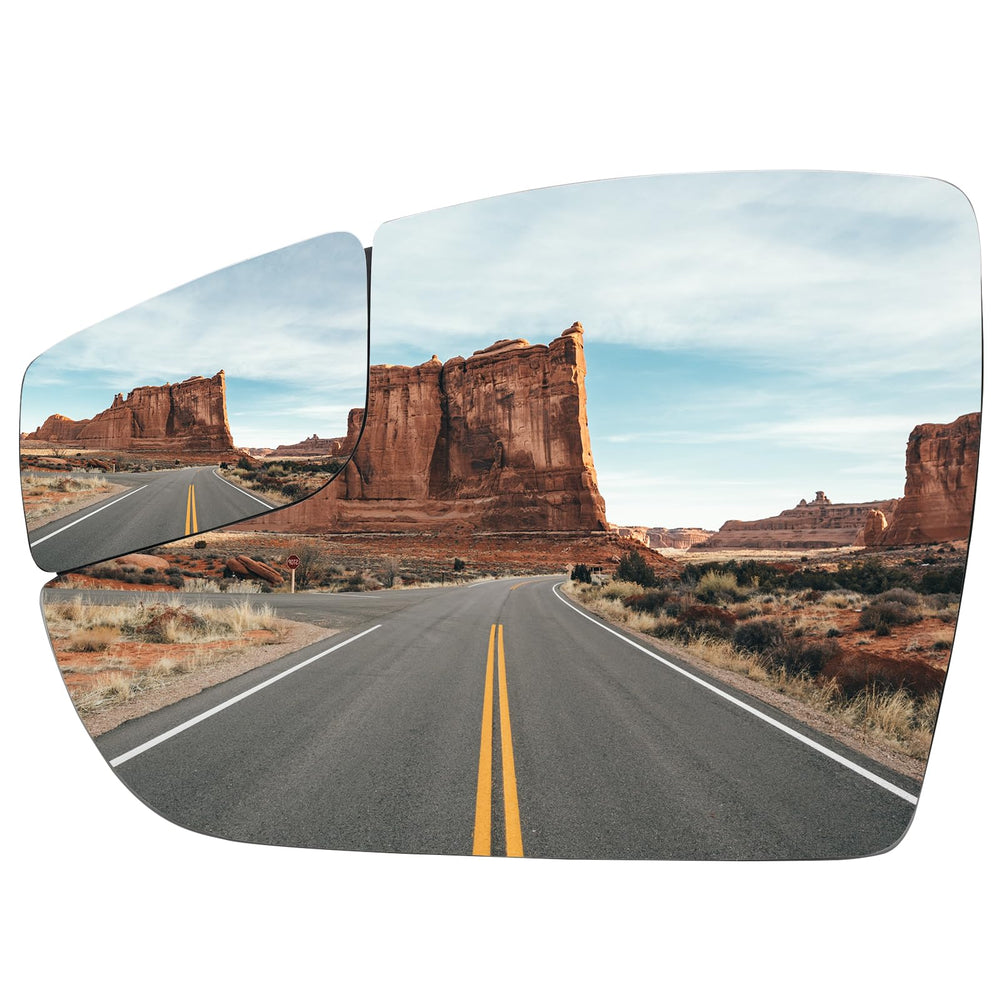 LOIYLLEN front mirror glass showing clean reflective surface and improved visibility