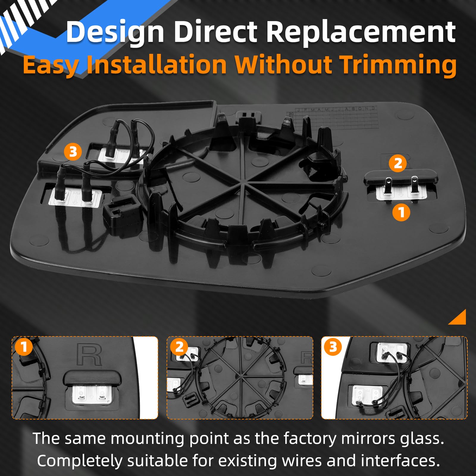 LOIYLLEN printed installation diagram and included parts for quick, guided replacement