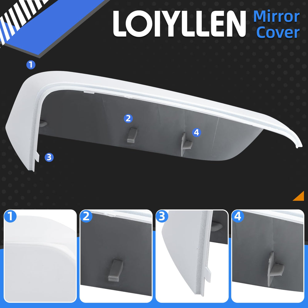 LOIYLLEN installed on Chevy Malibu passenger mirror showing restored appearance