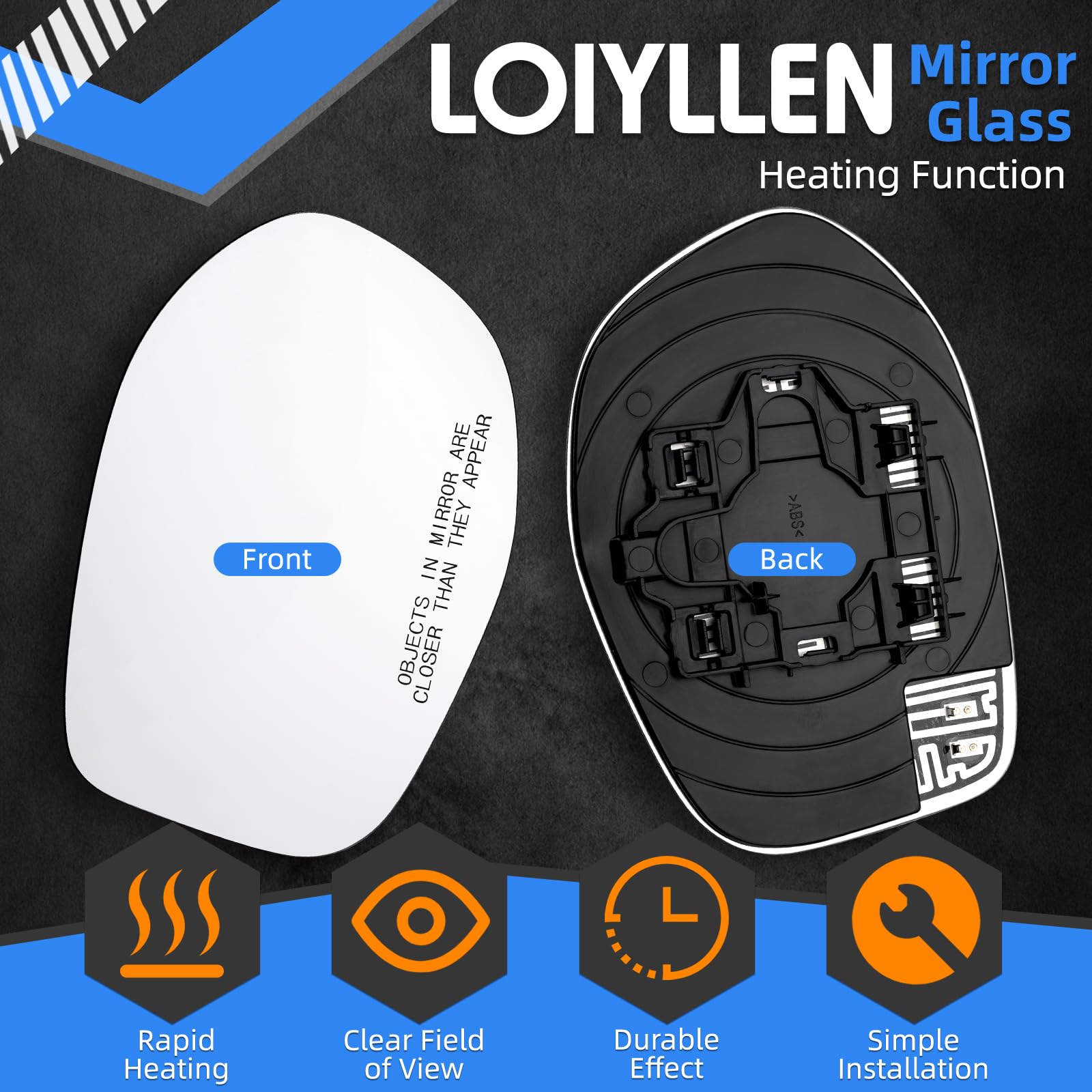 LOIYLLEN close-up of mirror glass surface showing improved optical clarity benefit