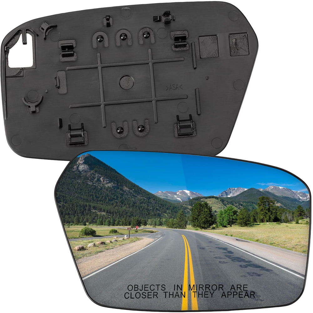 LOIYLLEN right passenger mirror front view showing clear reflection and replacement benefit