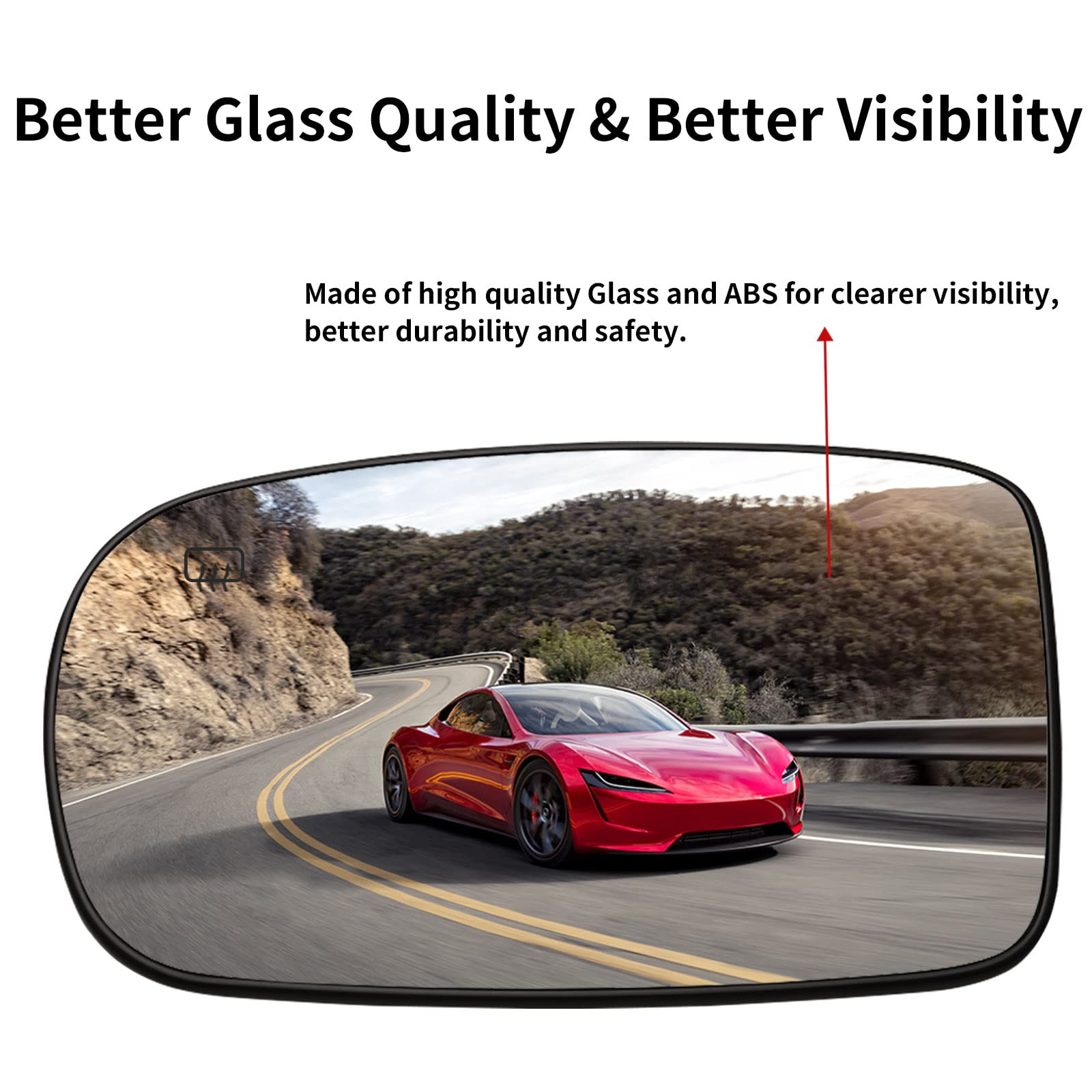 LOIYLLEN mirror held in hand showing size and fit for easy DIY replacement