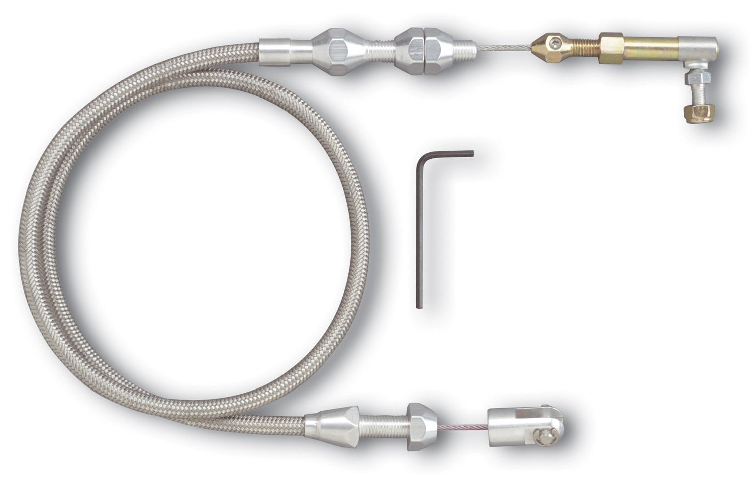 Lokar throttle cable front packaging showing durable construction and precise fitment
