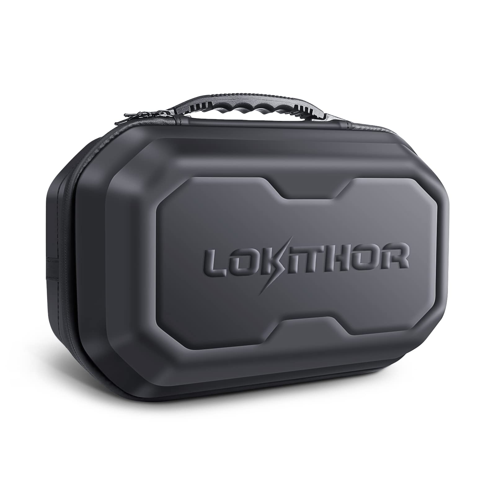 LOKITHOR case001 front view shows sturdy shell and secure closure benefit storage