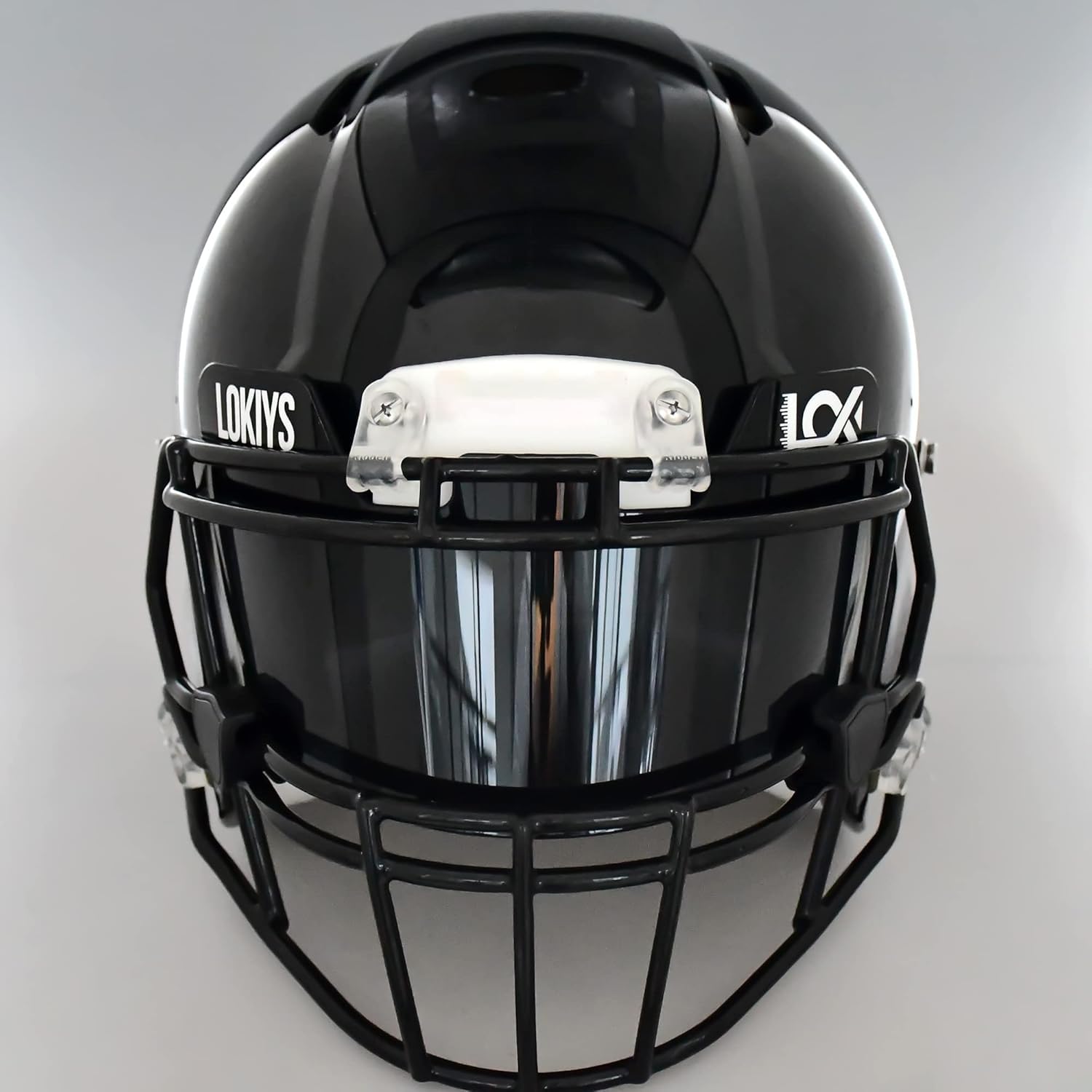 LOKIYS visor mounted on adult helmet side profile showing streamlined protection