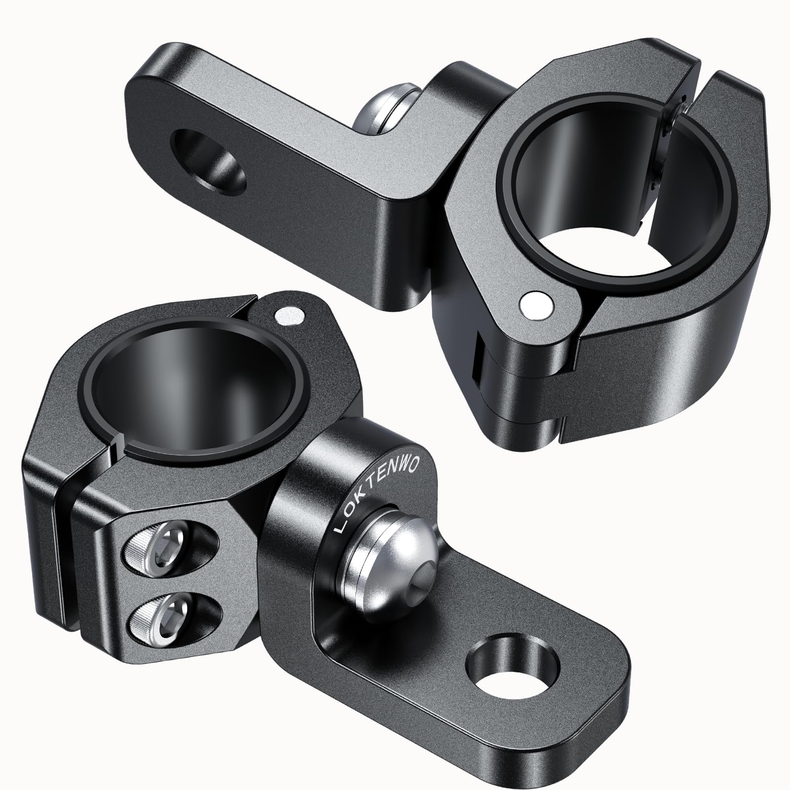 LOKTENWO clamp front view showing secure fit and sturdy profile