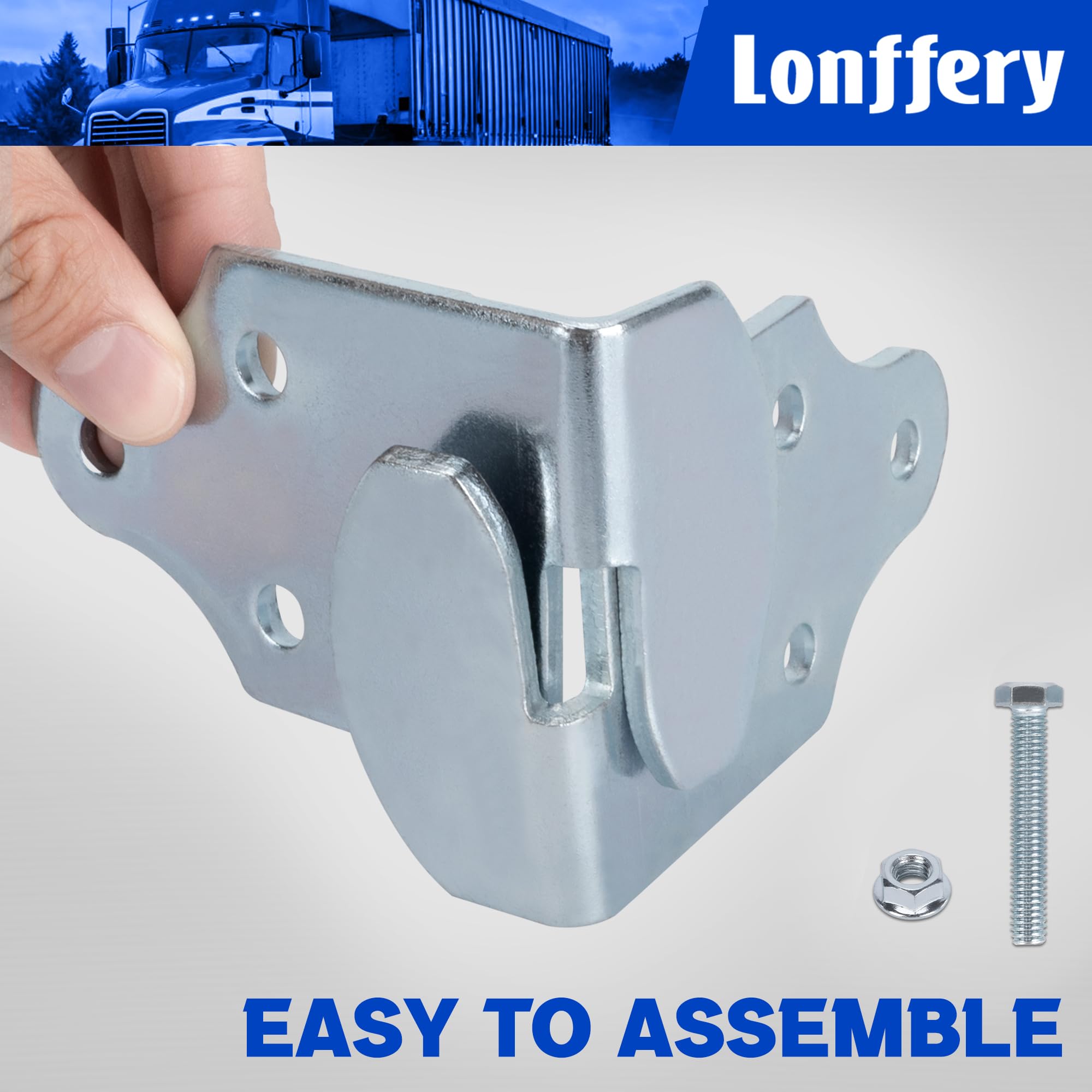 Lonffery predrilled holes and included bolts for fast easy installation