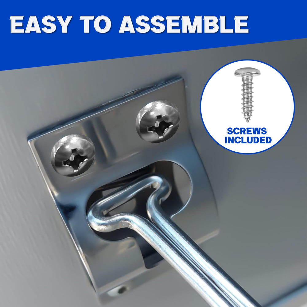 Lonffery latch beside ruler showing measurements for fitment benefit