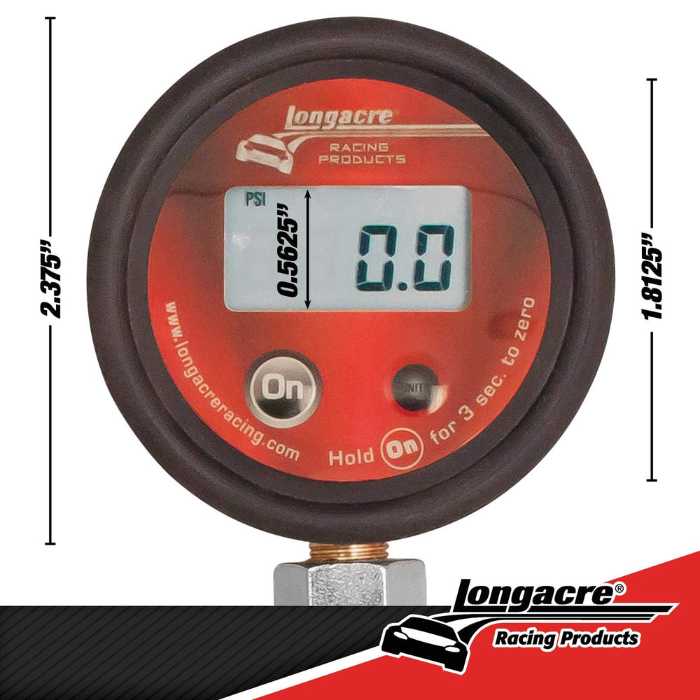 Longacre gauge flexible 14-inch hose detail enabling easy valve access