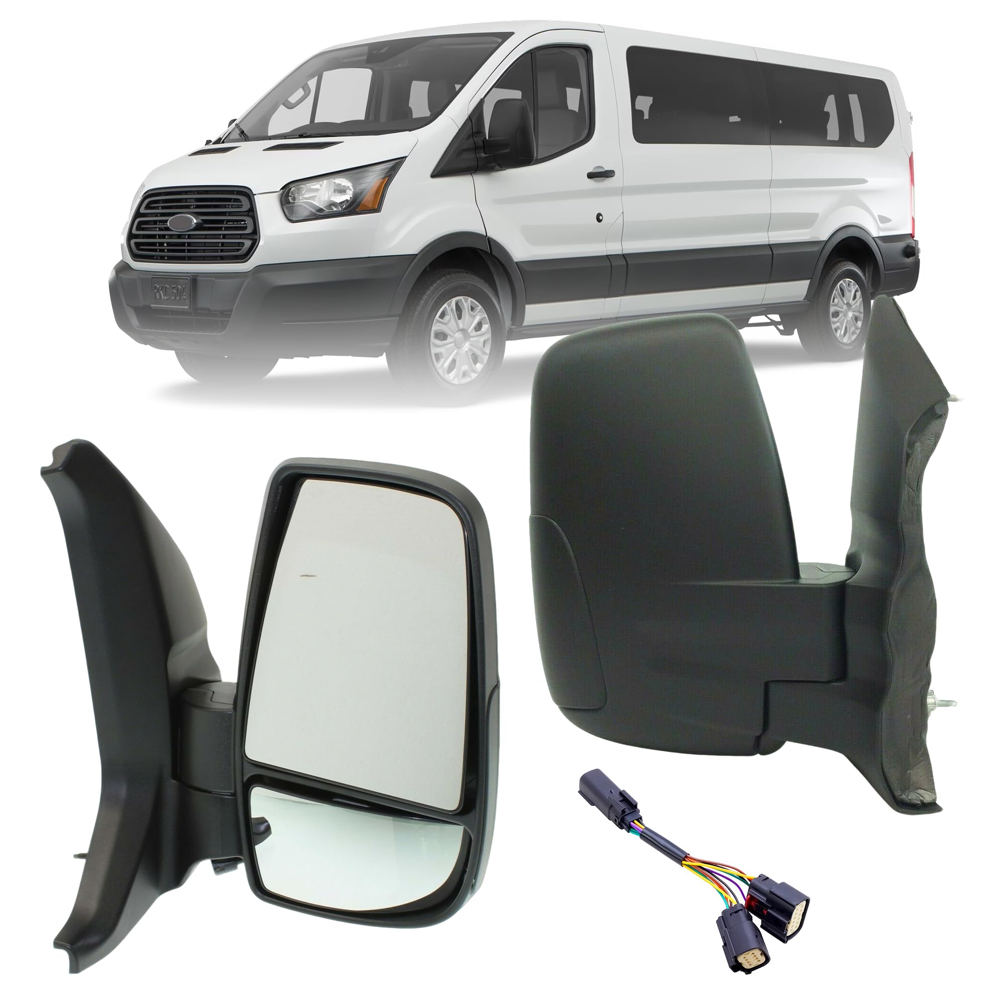 LONGLING passenger right mirror front view showing full replacement benefits
