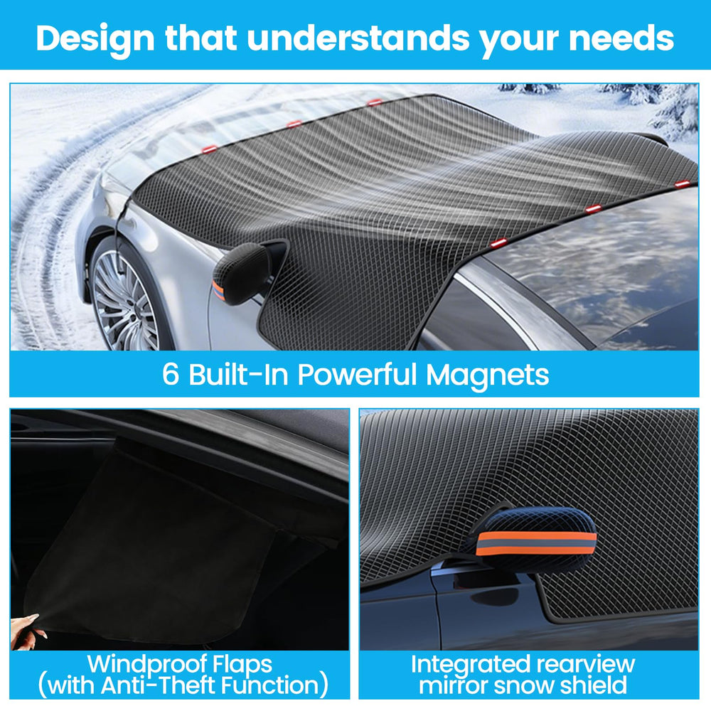 lootaan close-up of side mirror covers keeping mirrors ice-free and protected