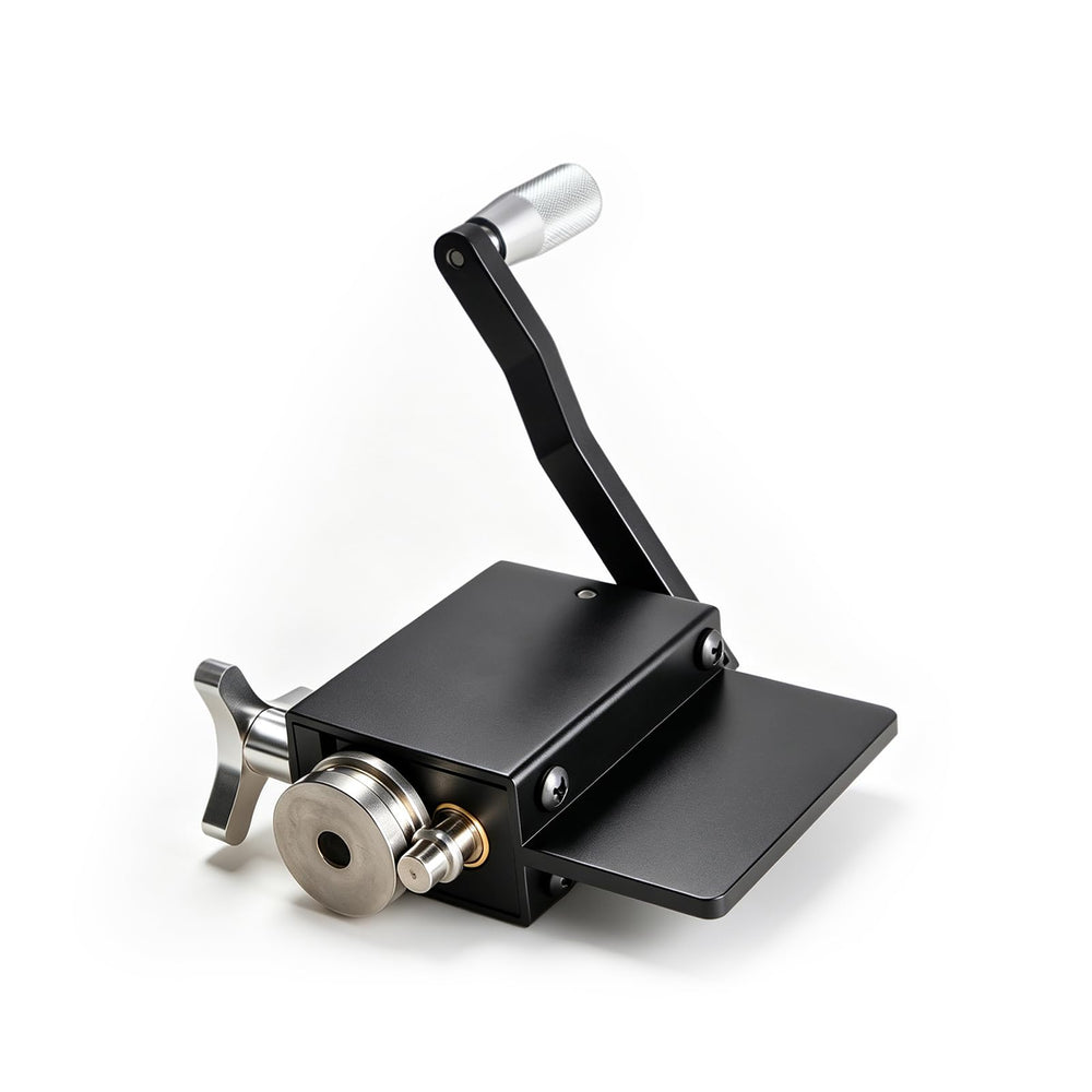 LORPHEIR front view bench-mounted tool showing stable setup and accurate beading