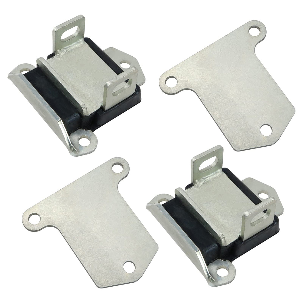 LOSTAR front view of both mounts showing bolt holes and fitment for precise replacement