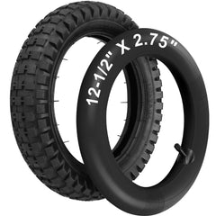 LotFancy front view of knobby tire showing tread for improved grip