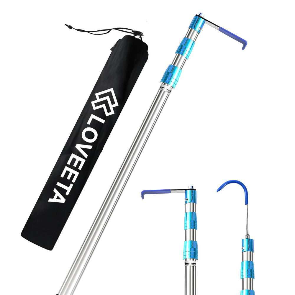 LOVEETA front view of titanium silver grabber showing slim profile and benefits