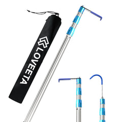 LOVEETA front view of titanium silver grabber showing slim profile and benefits