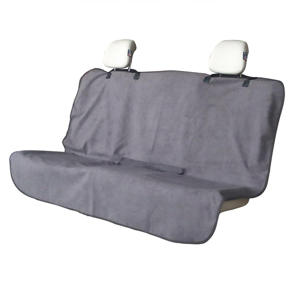 LoyaGour front view showing grey towel surface and neat coverage benefit