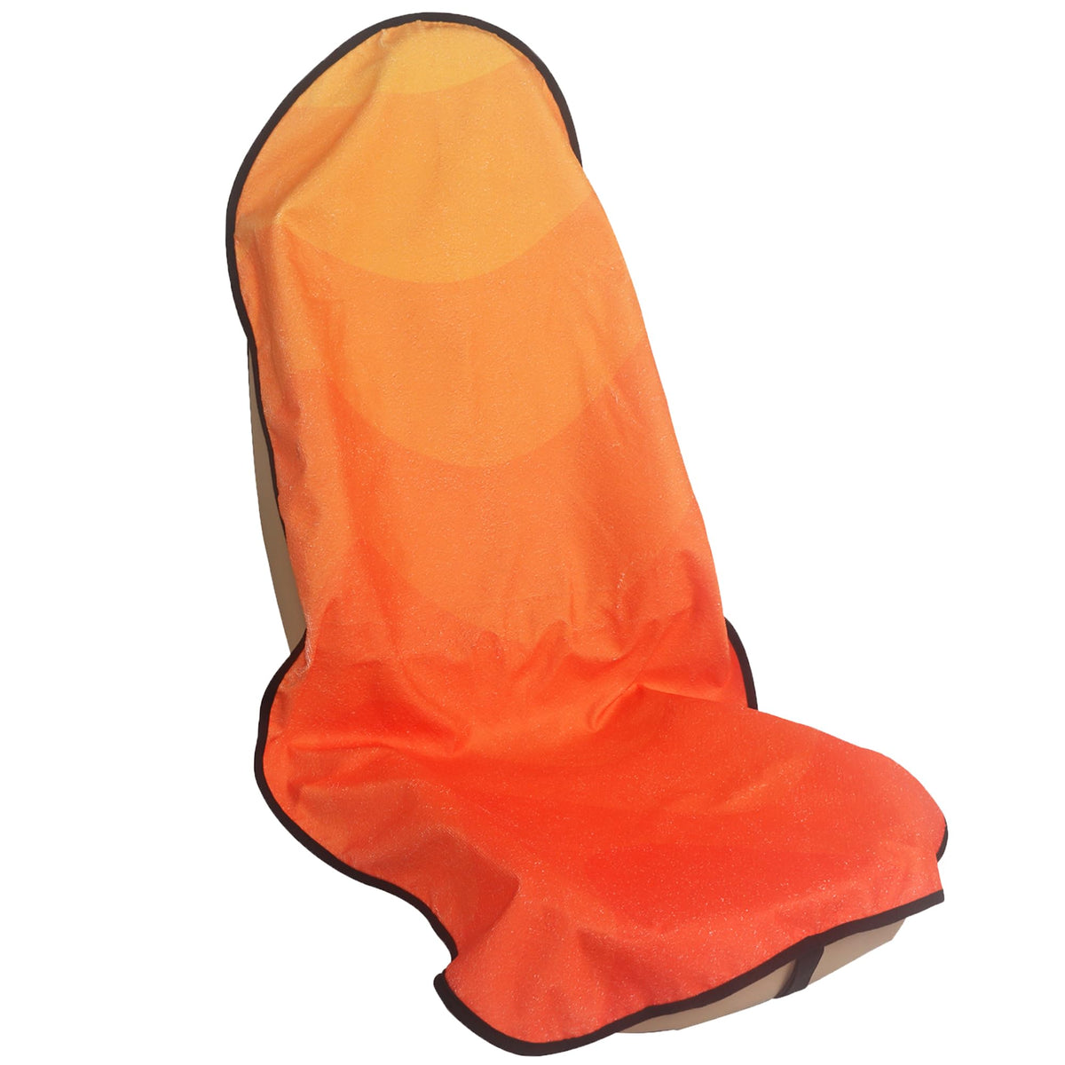 LoyaGour front view showing bright orange cover protecting seat