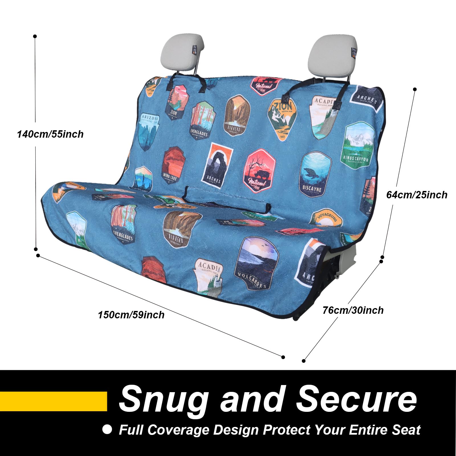 LoyaGour non-slip backing close-up securing cover to bench for stability