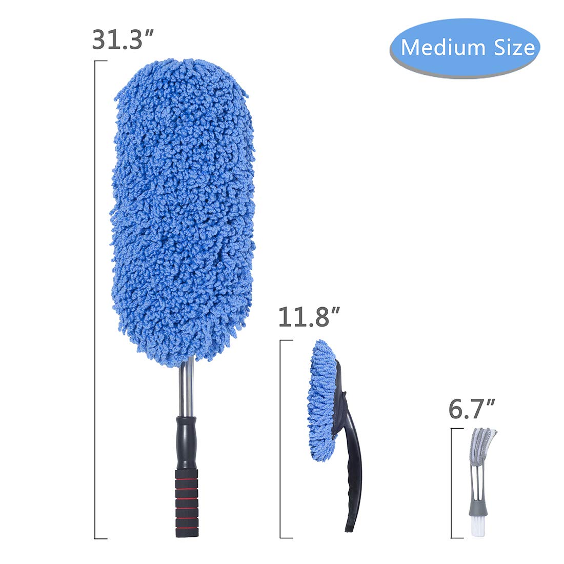 Loyakuu microfiber bristle close-up revealing dense fibers for strong dust pickup