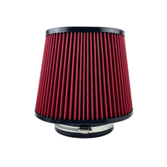 LOYALGLORY filter mounted on a 5-inch intake tube showing secure connection benefit
